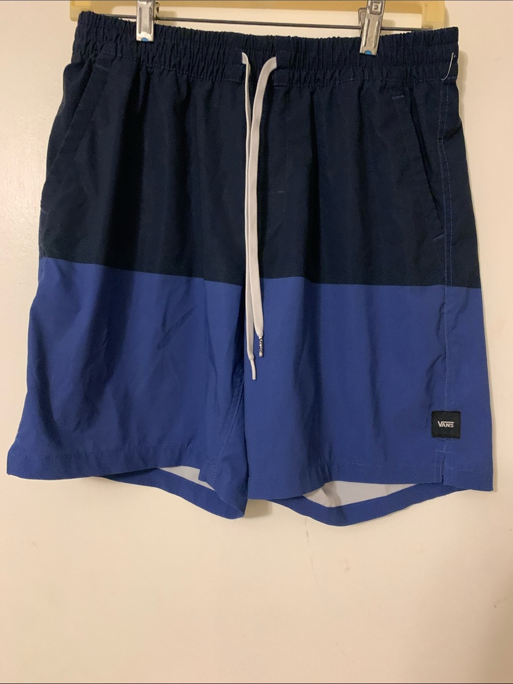 Vans Two-Tone Navy and Royal Blue Colorblock Swim Shorts